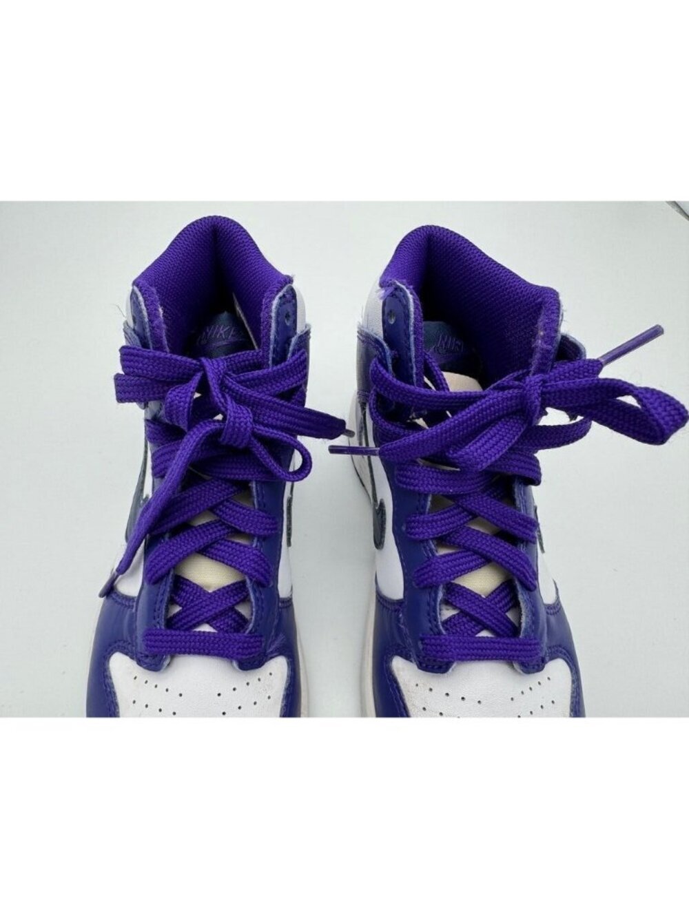 Nike Dunk High Sneakers DH9753-100 Electro Purple/Navy/White Shoes Youth Size 1Y - Picture 5 of 10